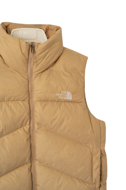 The North Face 550 Women's Stylish Down Vest Beige/Cream New