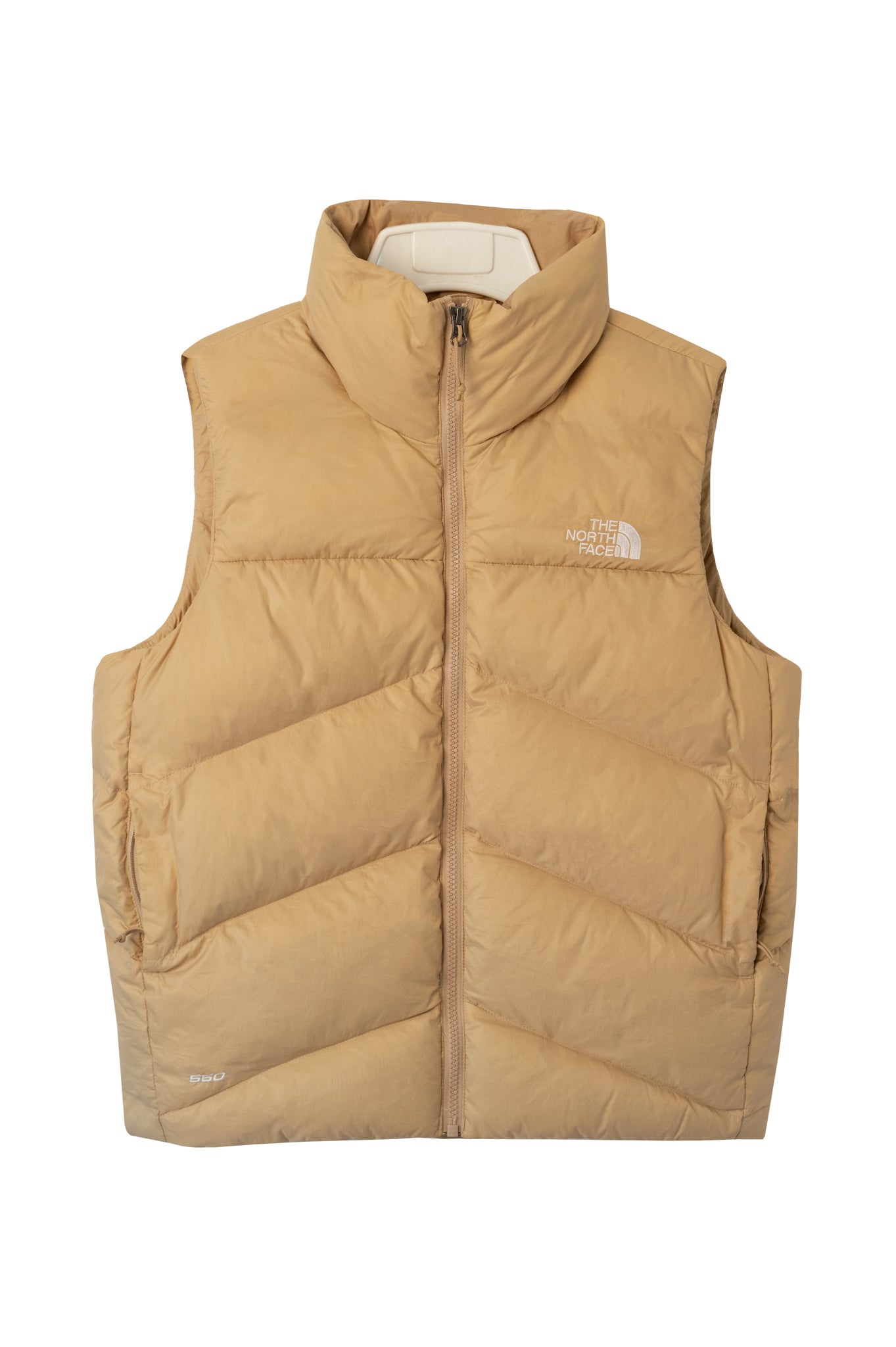 The North Face 550 Women's Stylish Down Vest Beige/Cream New